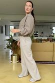Made in Italy Beluga Soft Crop Bomber Jacket Mocha